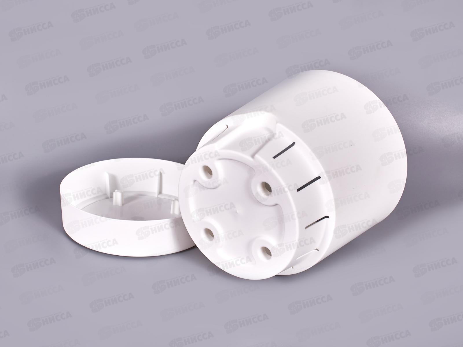 Горшок для цветов Гранд 3л Белый с поддоном, D17  *9