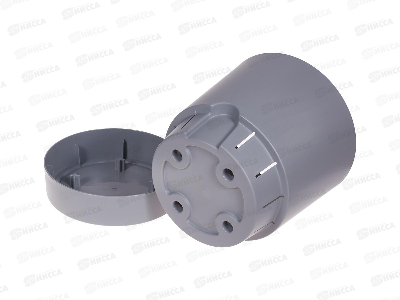 Горшок д/цветов Гранд 3л Серый-муссон с поддоном, D17  *9