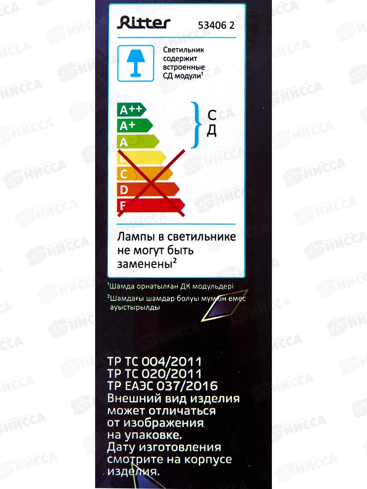 Прожектор светодиодный Ritter PROFI, 230В, 20Вт, 6500К, 2000Лм, IP65, черный, 53406