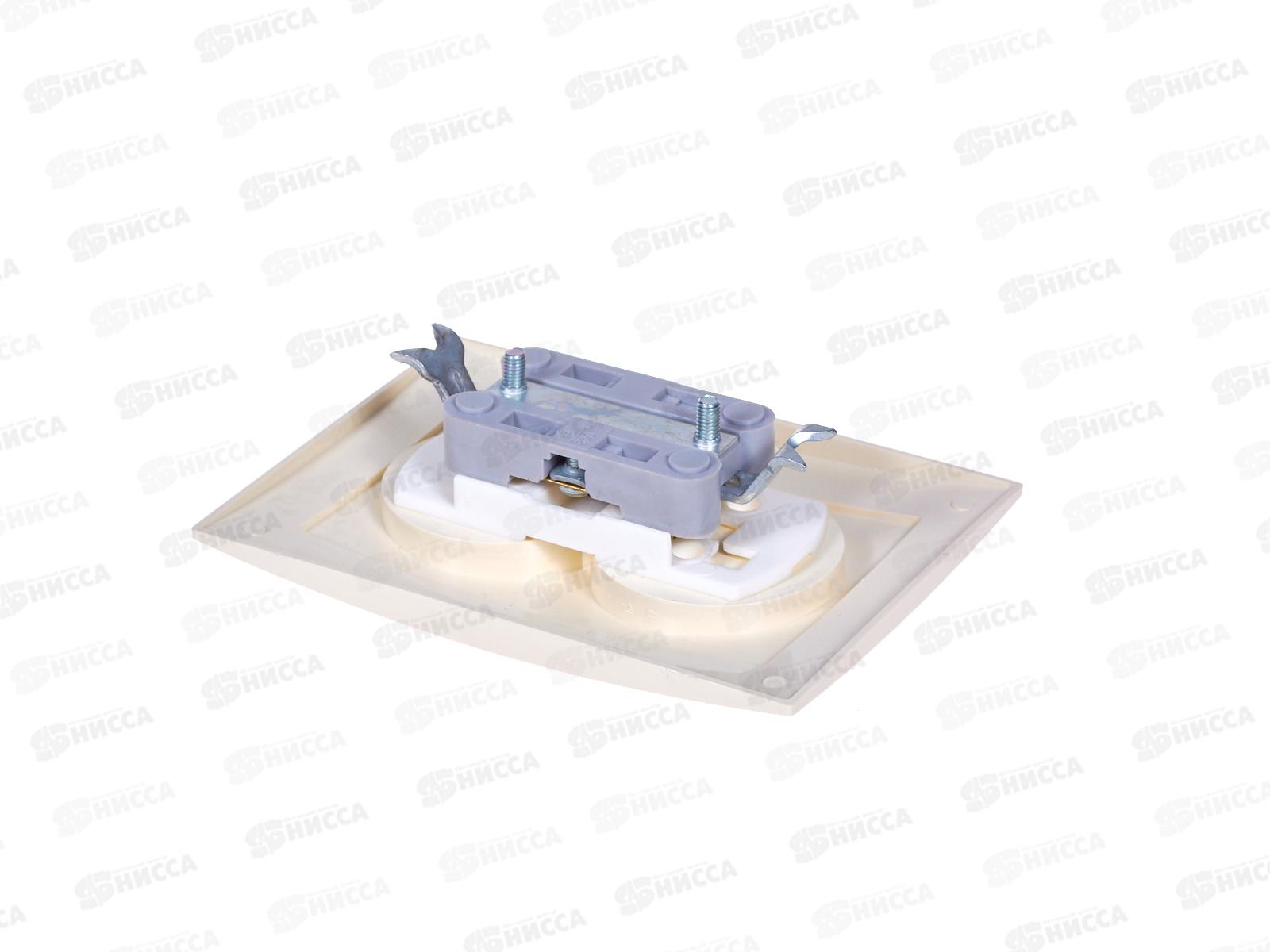 Розетка PALAZZO скрытая установка, двойная 16А 250В прямоугольная слоновая кость 26485