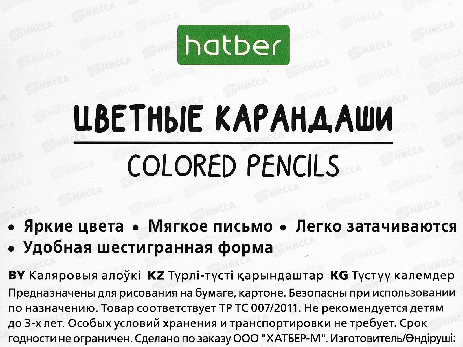 Карандаши 18цв Hatber Плюшевые панды &quotECO&quot 087798 *8