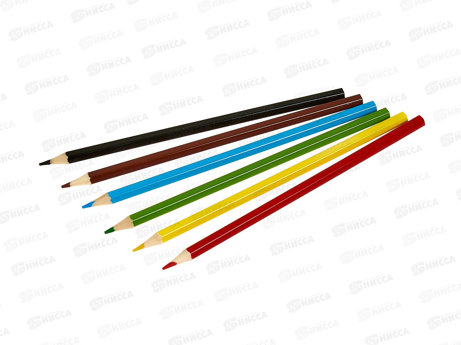 Карандаши  6цв Hatber Плюшевые панды &quotECO&quot 087796 *24