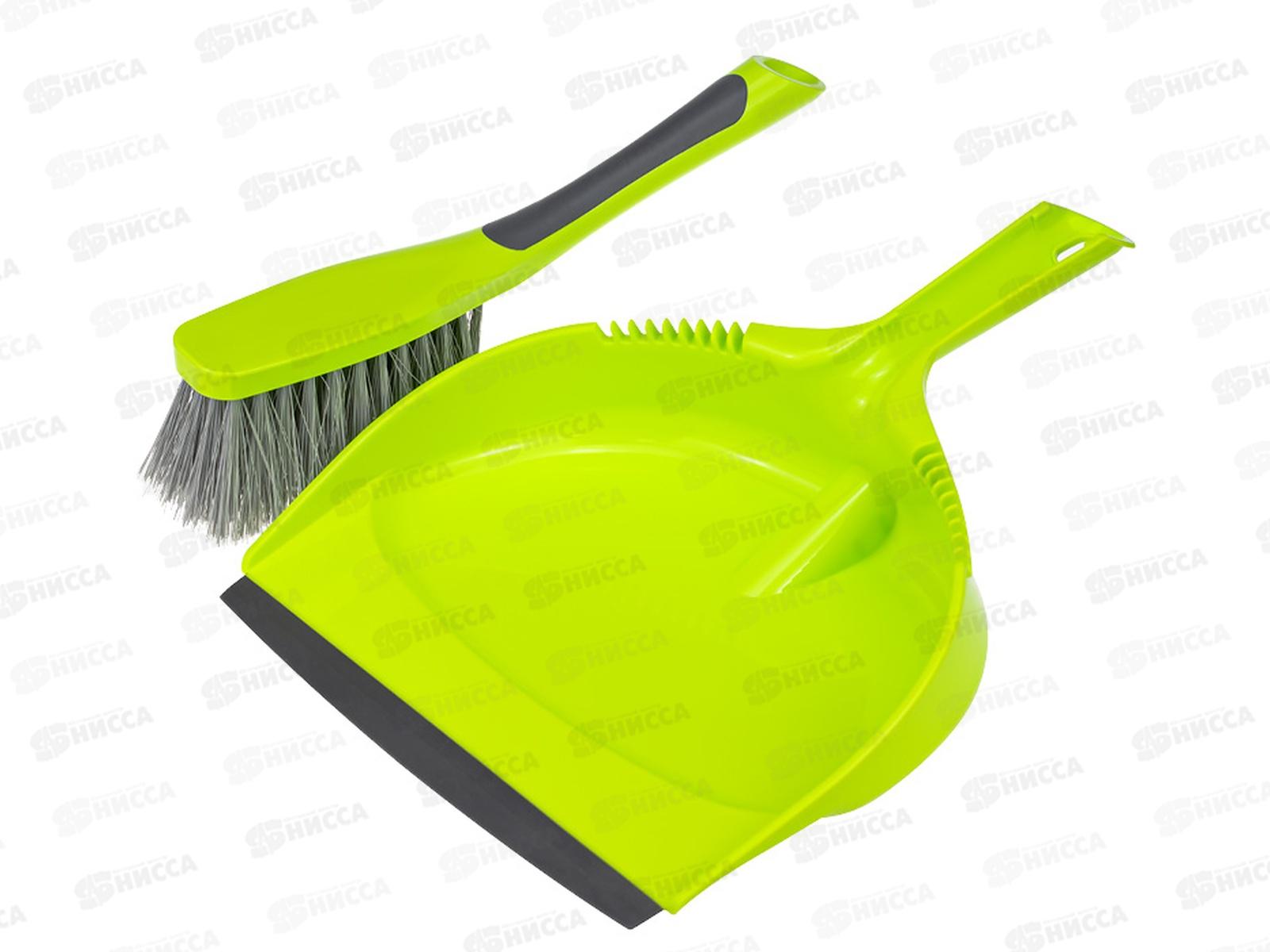 Щетка-сметка и совок ДУЭТ Салатовый М5176 *12