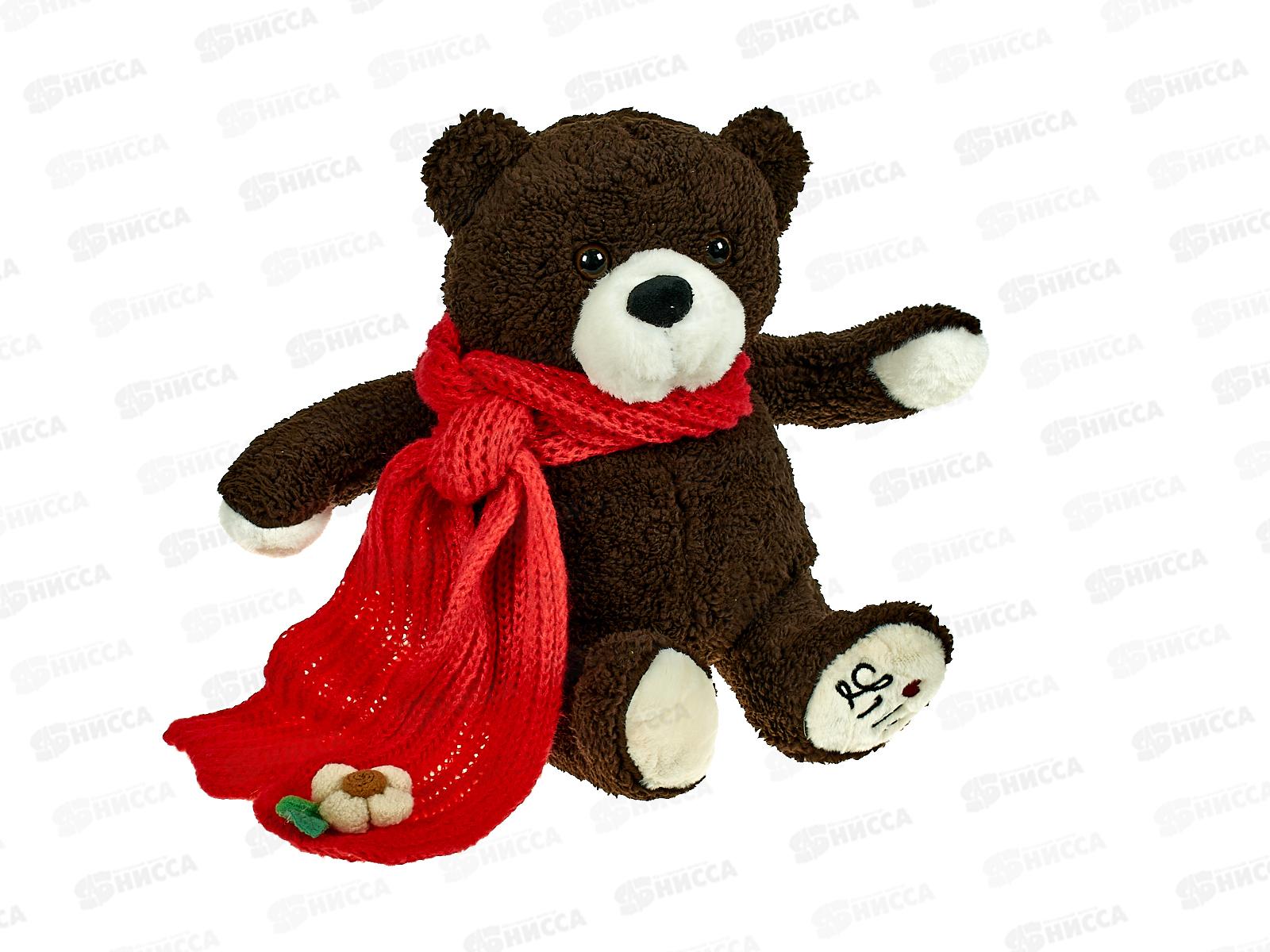 Медведь с шарфом, цвет: коричневый, 30х15х40см, 2401203004-2  АТМ