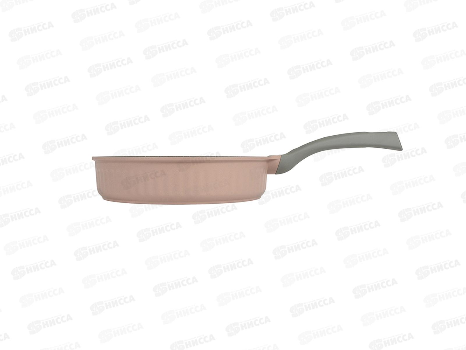 Сковорода Stella cappuccino 240мм с ручкой со стек крышкой АП сск241а