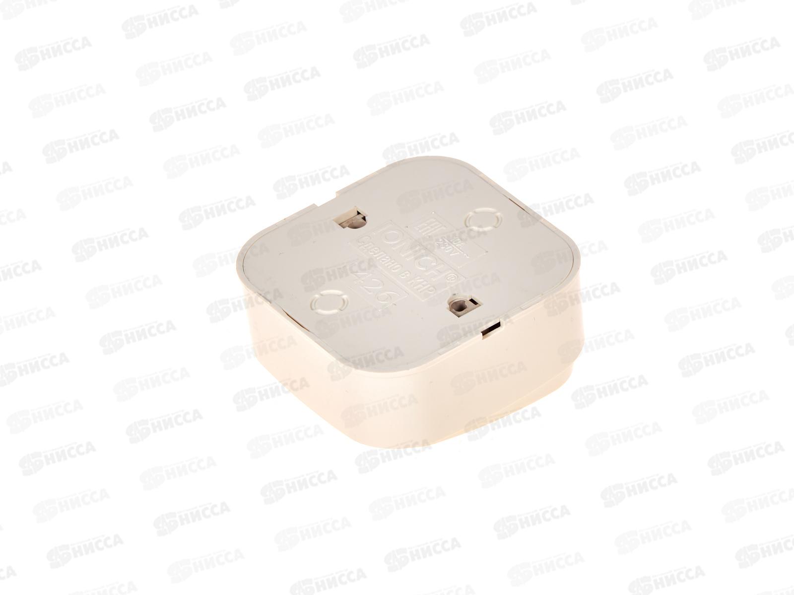 Выключатель IONICH 2-клавиши открытая установка, 10А, 220В &quotСлоновая кость&quot подсветка 1426*10