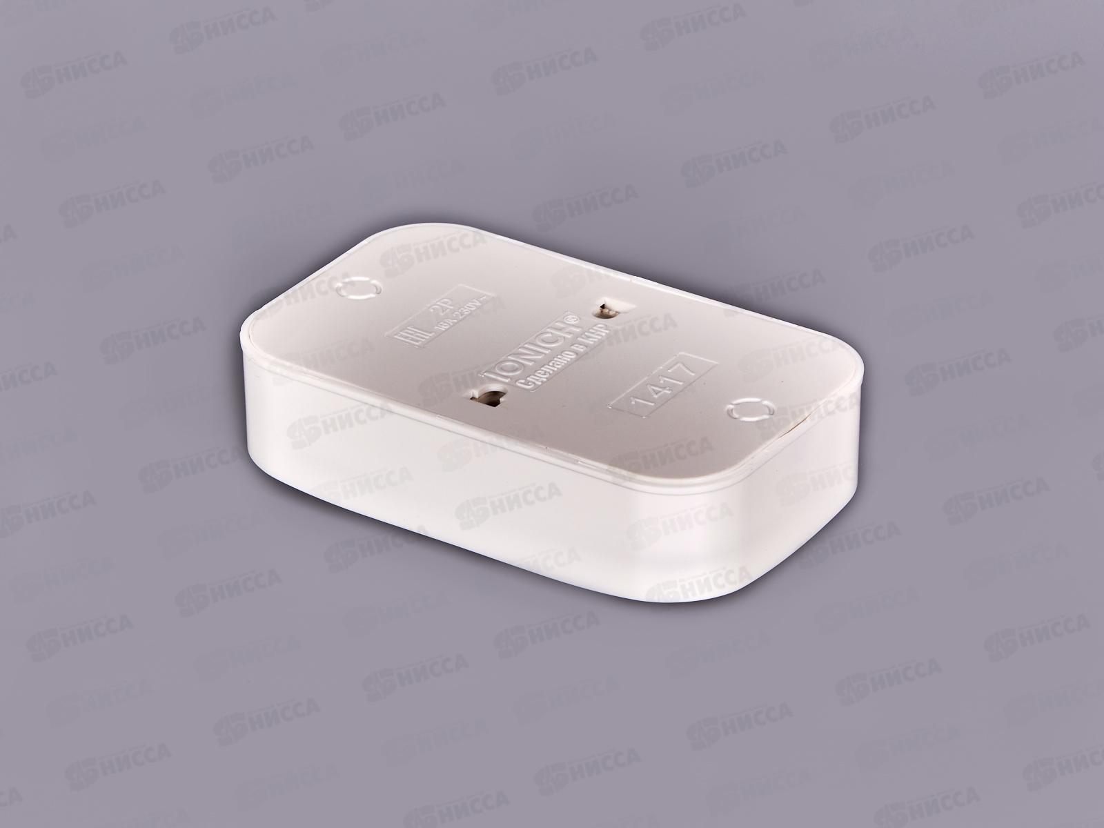 Розетка IONICH 2-местная открытой установки, без заземления, 16А, 220В белая,керамика, 1417*10