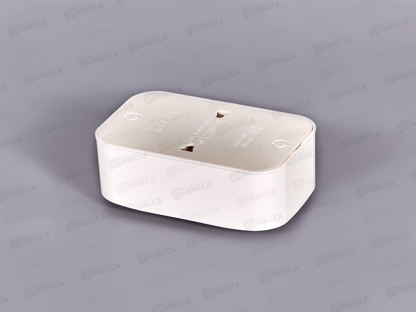 Розетка IONICH 2-местная открытой установки, с заземлением, 16А, 220В белая,керамика,1419*10