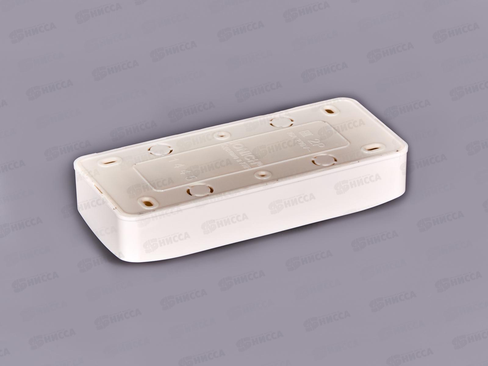 Розетка IONICH 3-местная открытой установки, бея заземления, 16А, 220В белая,керамика,1445 *10