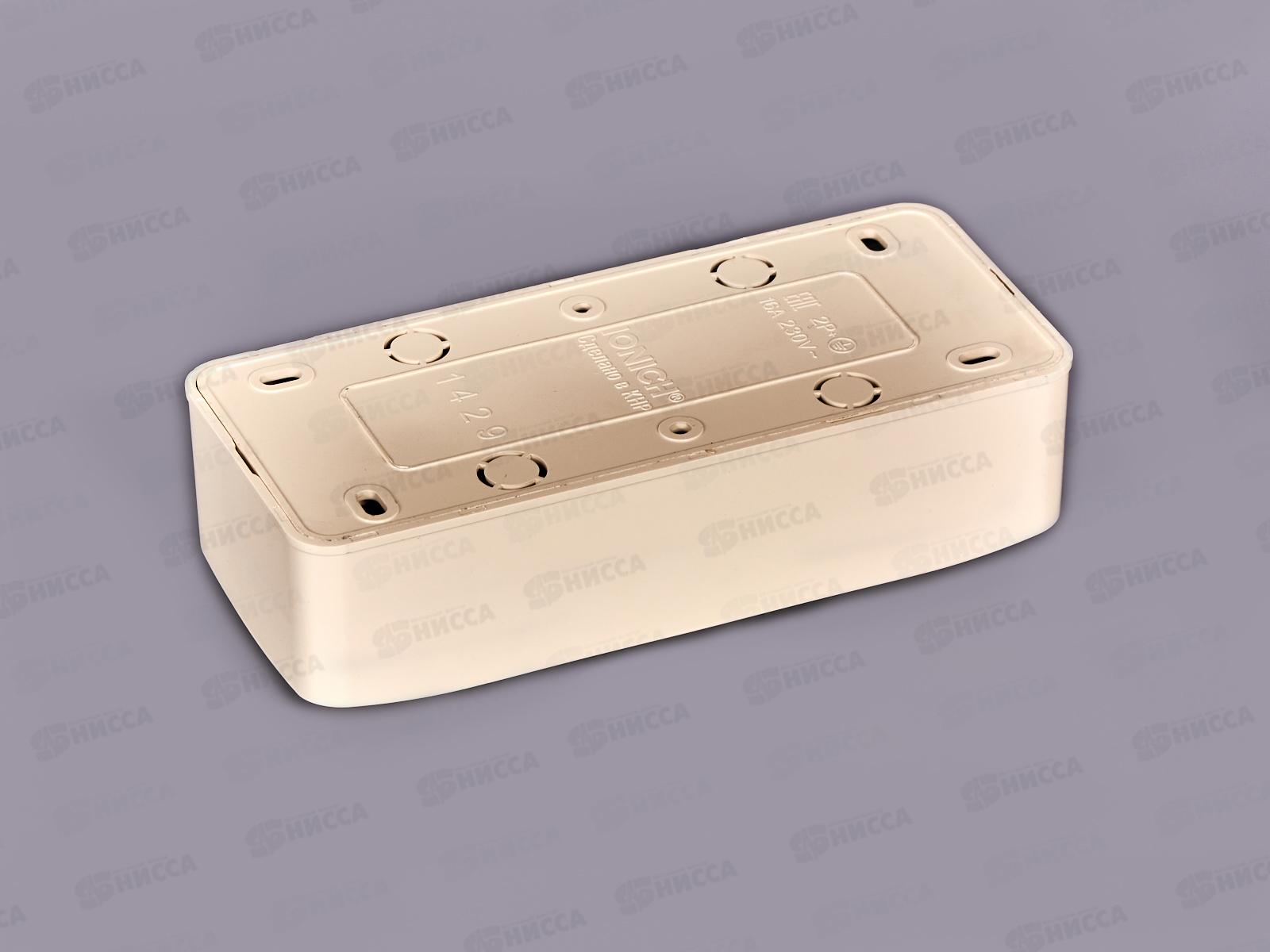 Розетка IONICH 3-местная открытой установки, с заземлением, 16А, 220В слоновая кость,керамика,1429*10