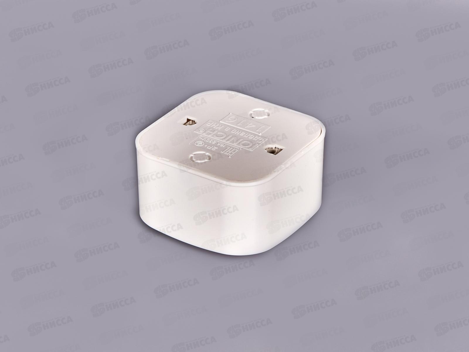 Розетка IONICH 1-местная открытой установки, с заземлением, 16А, 220В белая,керамика,1416*10