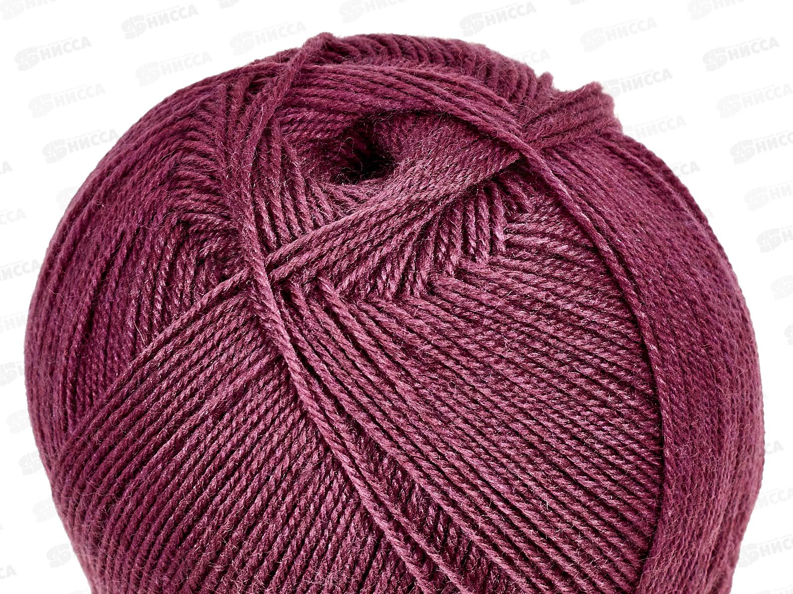 Пряжа Кроссбред Бразилии Цикламен шер/акр 100гр 500м 40