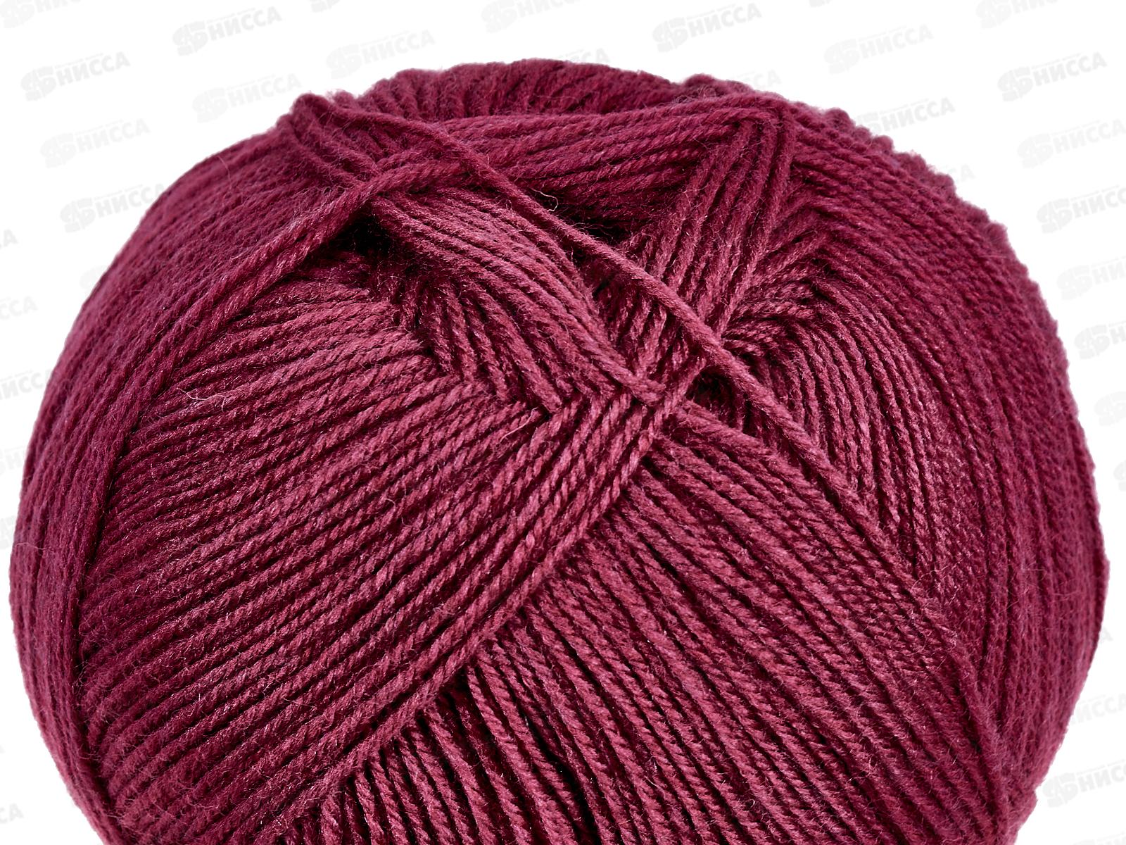 Пряжа Кроссбред Бразилии малиновый шерсть/акрил 100гр 500м 439