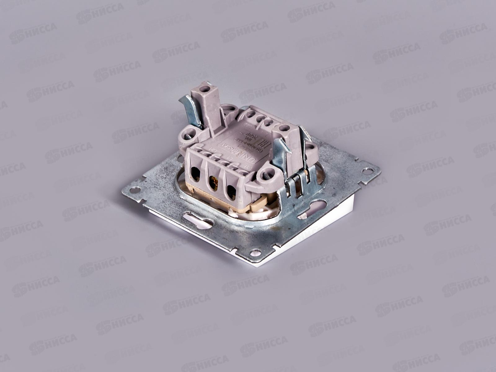 Выключатель Афина 1-клавиша скрытая установка, 10А, 220В белый, А0021*10