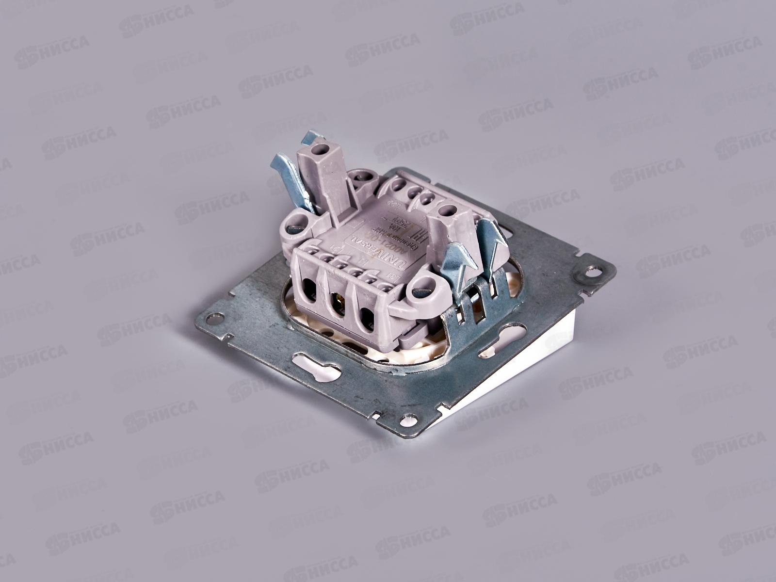 Выключатель Афина 1-клавиша скрытая установка, 10А, 220В жемчуг, А0021-OBr*10