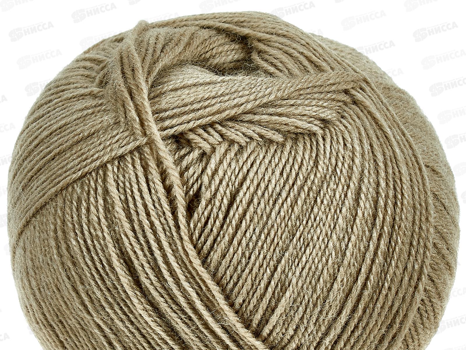 Пряжа Кроссбред Бразилии серобежевый шерсть/акрил 100гр 500м 274