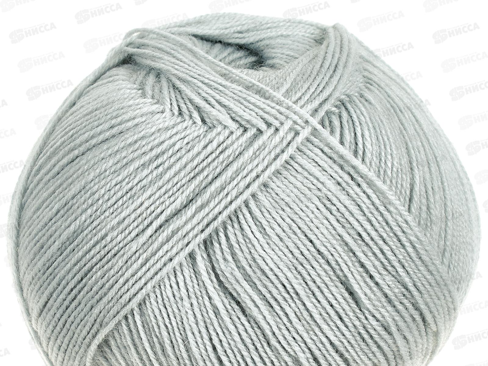Пряжа Кроссбред Бразилии светло серый шерсть/акрил 100гр 500м 08