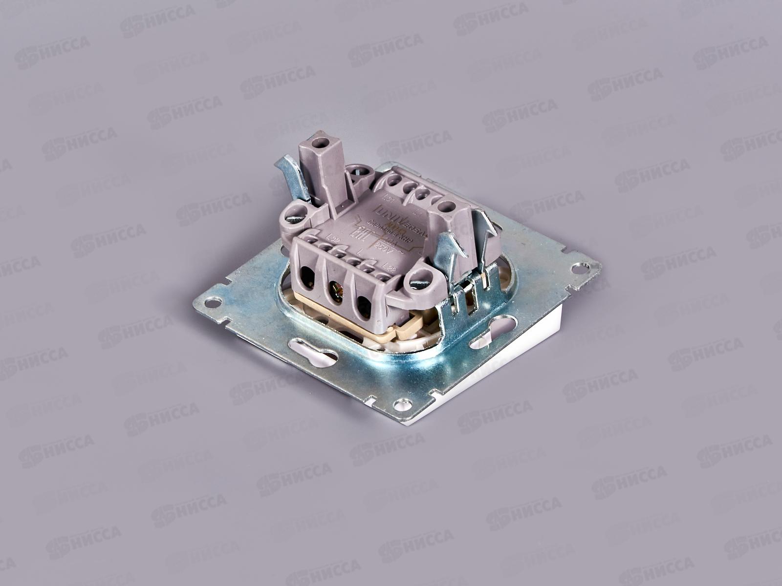 Выключатель Афина 3-клавиши скрытая установка, 10А, 220В ,белый, А0043*10