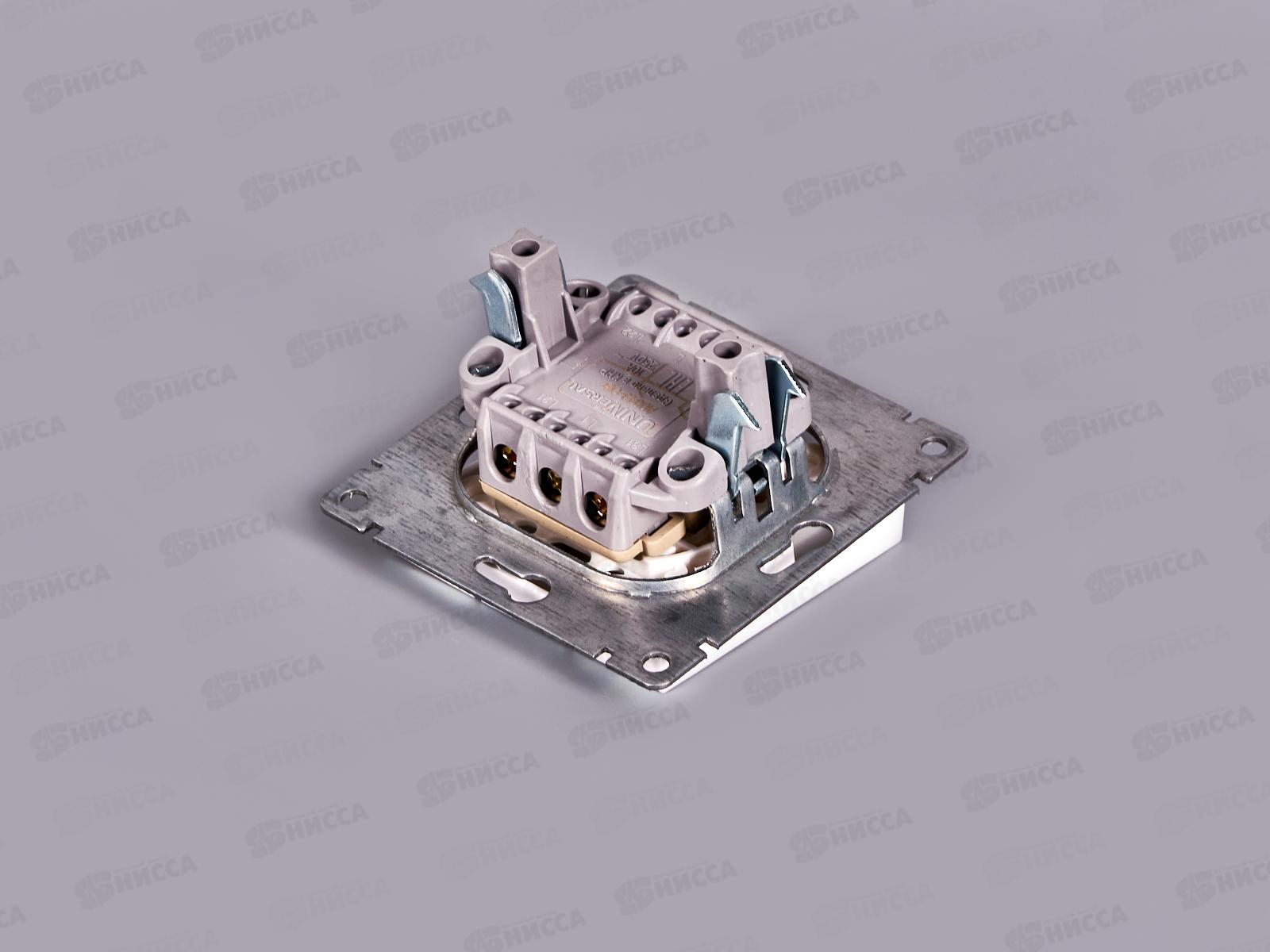 Выключатель Афина 3-клавиши скрытая установка, 10А, 220В ,жемчуг,А0043-OBr*10