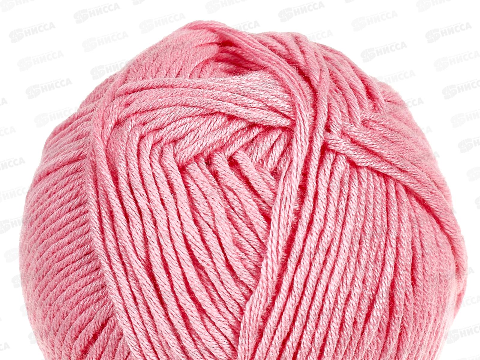 Пряжа Лаконичная Розовый 20 хлопок/акрил 100гр 212м