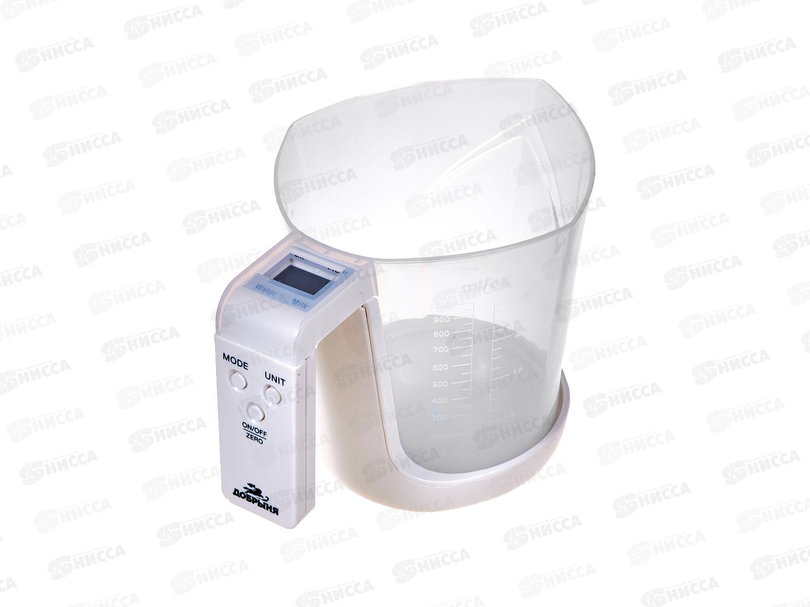 Весы кухонные DO-3021 с мерной кружкой 5кг 1л Добрыня