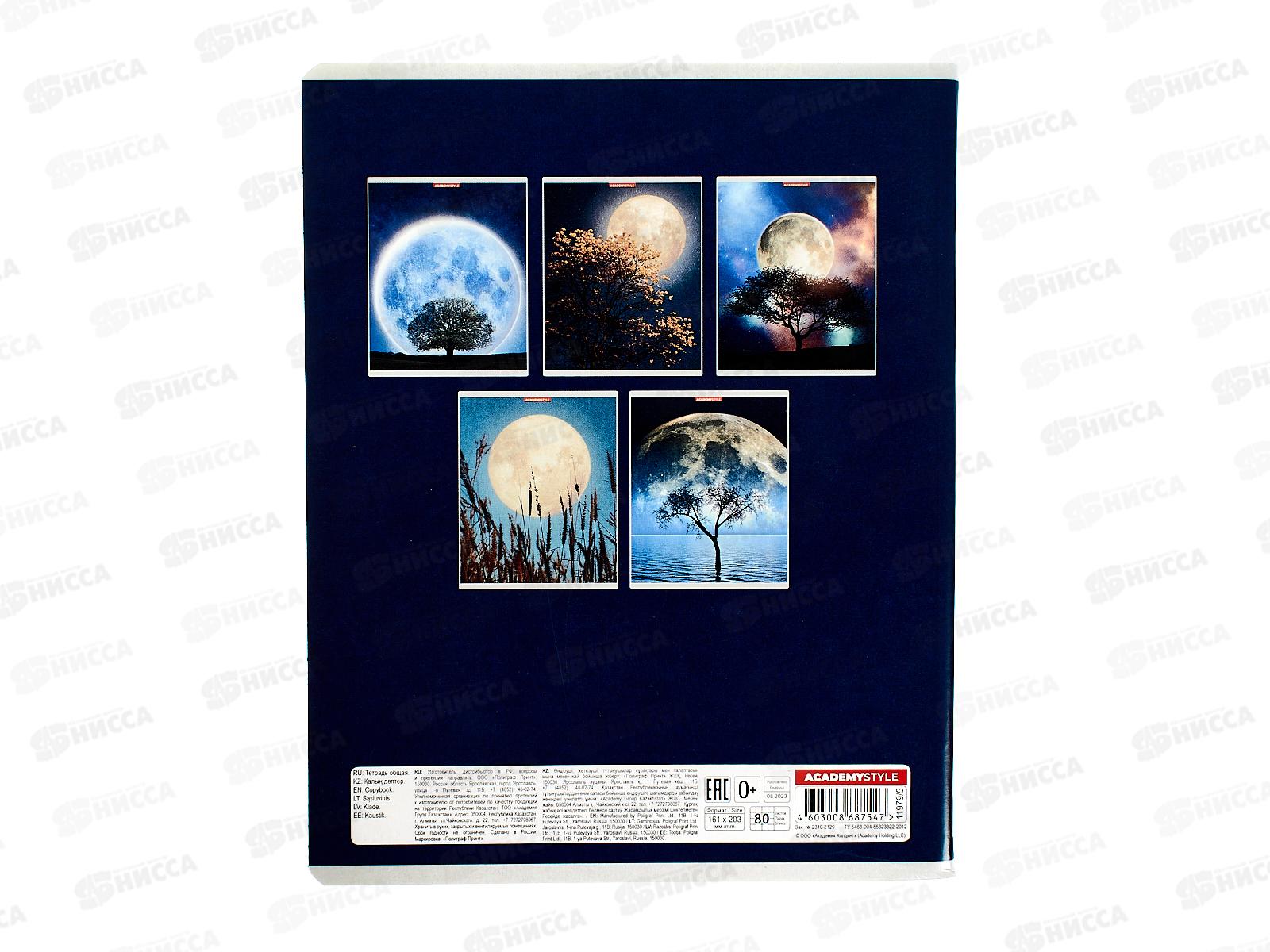 Тетрадь 80л кл. АКАД Фантастическая Луна EAC-11979/5 *15/45