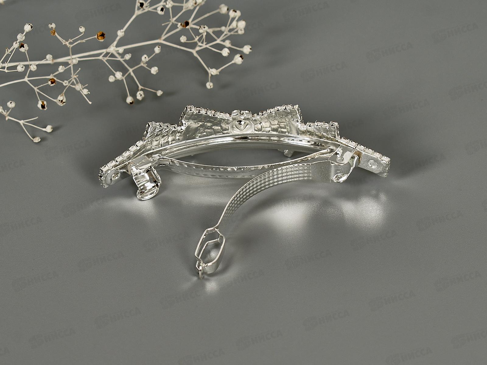 Заколка-автомат п/сер стразы №10035