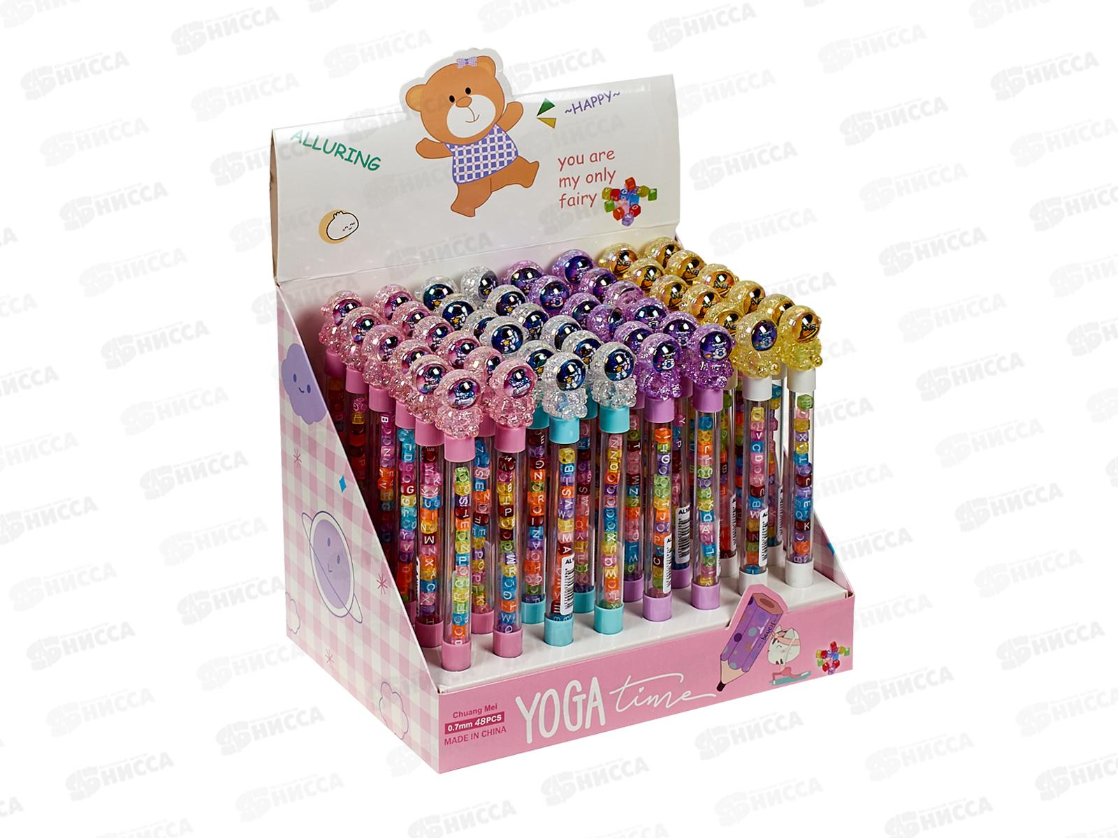 Ручка шар. Alingar &quotКосмонавт&quot 0.7мм синяя, пр.корпус с бусинами AL10640 *48