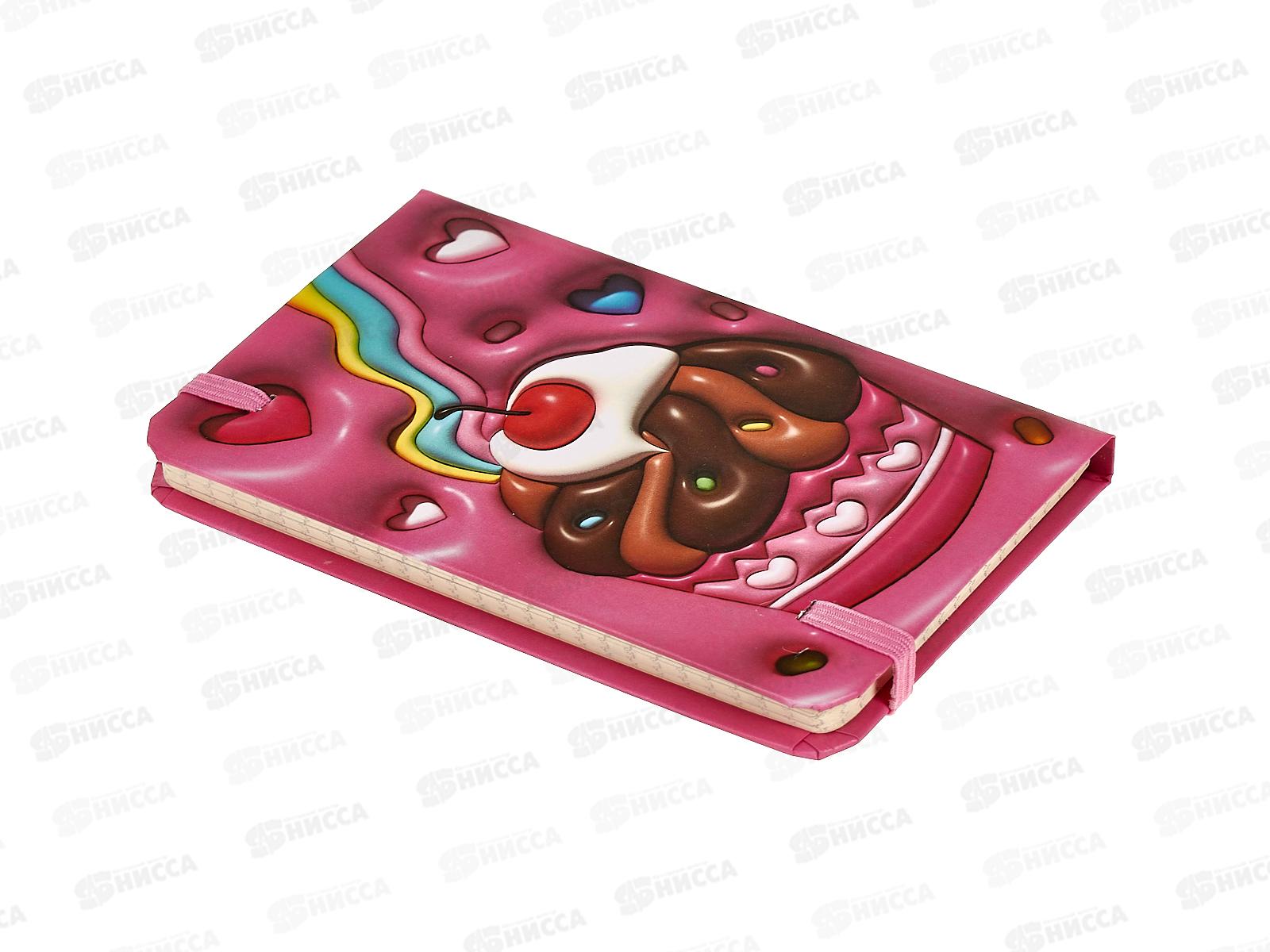 Блокнот 80л MAZARI Десерты объемные  9*14см  M-3131*16