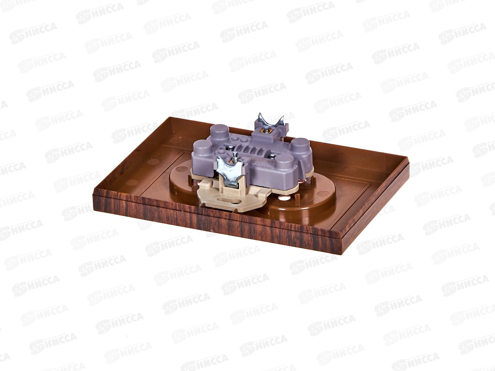 Розетка Афина 2-местная скрытой установки, без заземления, 16А, 220В венге, A0102-V*10