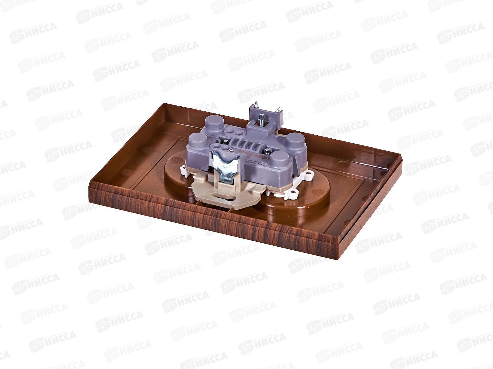 Розетка Афина 2-местная скрытой установки, без заземления,з/ш 16А, 220В венге, A0048-V*10