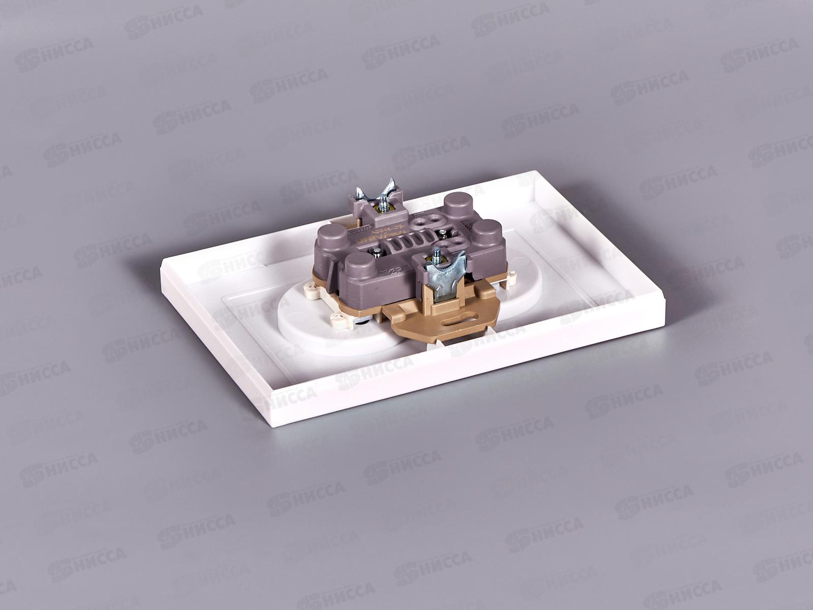 Розетка Афина 2-местная скрытой установки, без заземления,з/ш 16А, 220В ,жемчуг, A0048-OBr*10