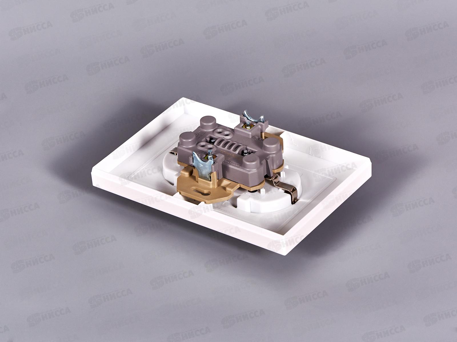 Розетка Афина 2-местная скрытой установки, с заземлением 16А, 220В, жемчуг, A0128-OBr*10