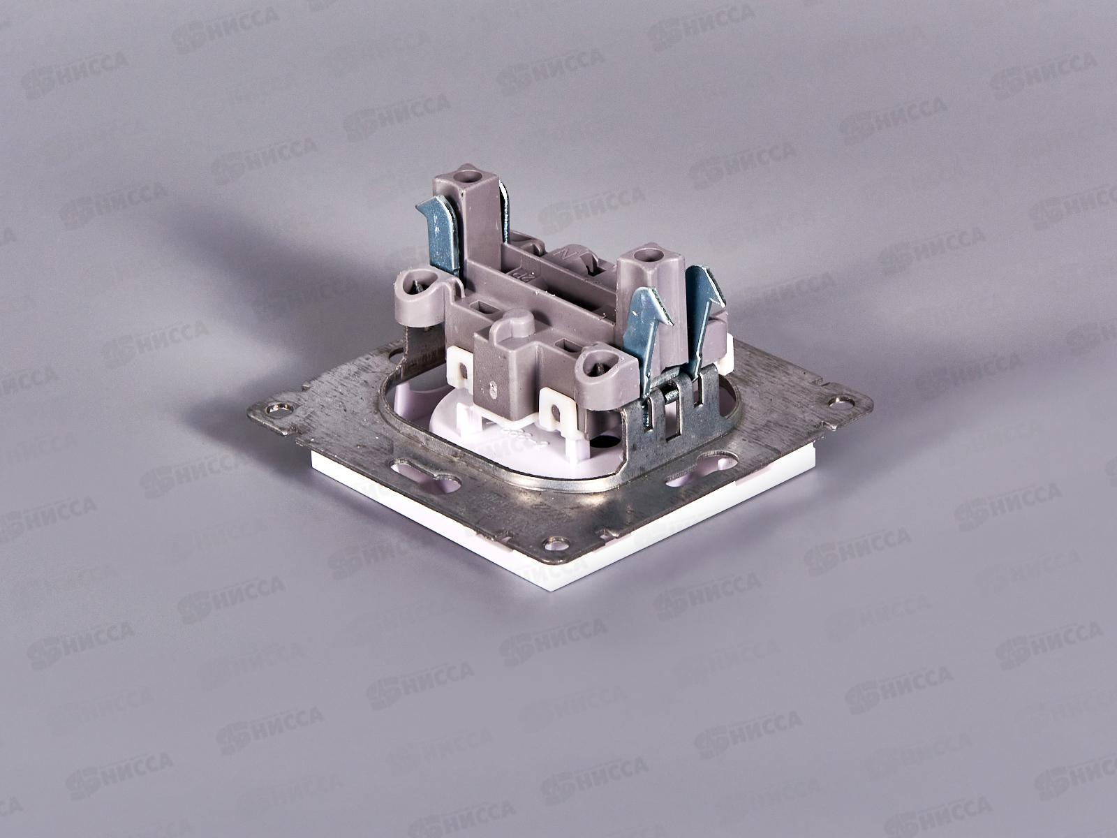 Розетка Афина 1-местная скрытой установки, без заземления, 16А, 220В белая, A0022*10