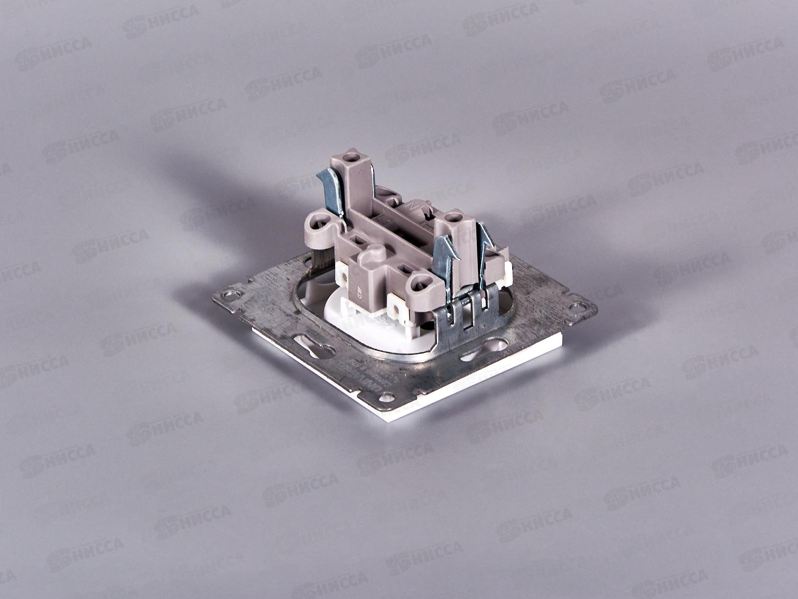 Розетка Афина 1-местная скрытой установки, без заземления, 16А, 220В жемчуг, A0022-OBr*10