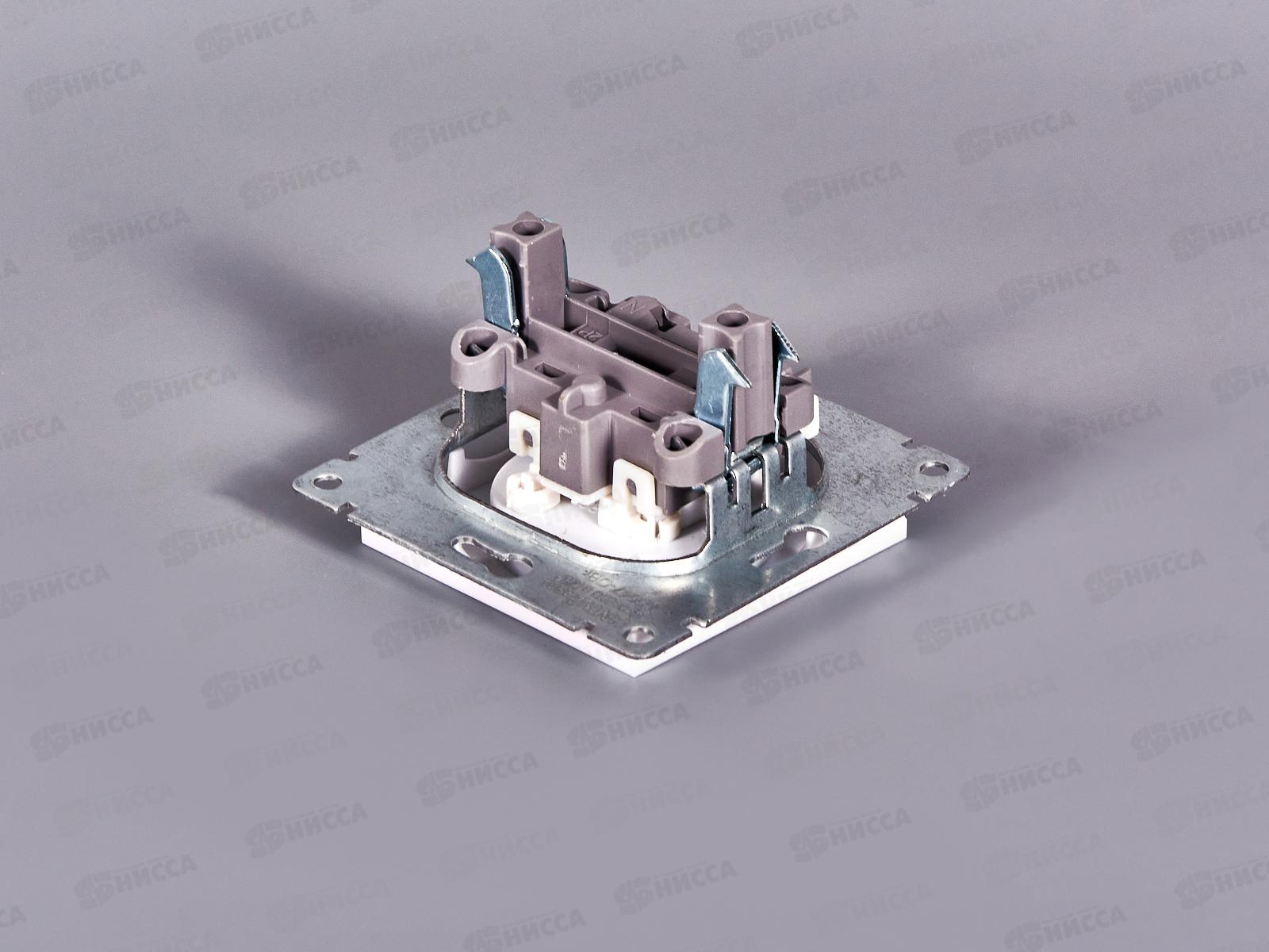 Розетка Афина 1-местная скрытой установки, без заземления, з/ш 16А, 220В жемчуг, A0047-OBr*10