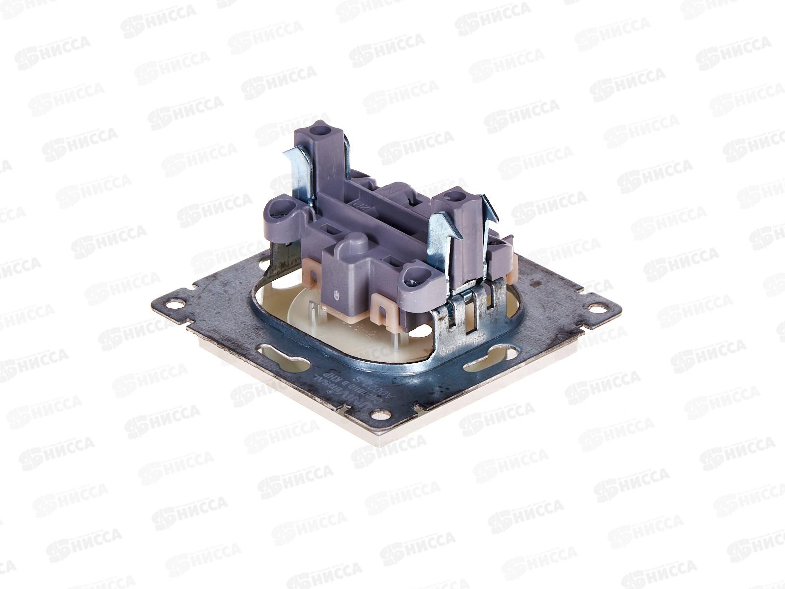 Розетка Афина 1-местная скрытой установки, без заземления, 16А, 220В серебро, A0022-S*10