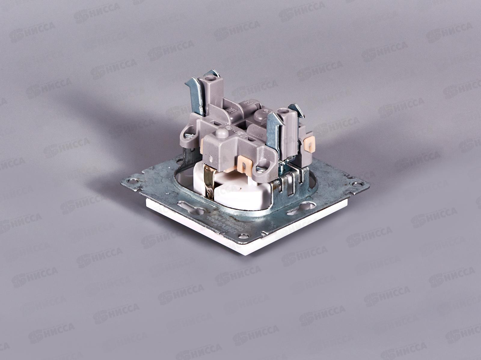 Розетка Афина 1-местная скрытой установки, с заземлением, 16А, 220В жемчуг, A0028-OBr*10