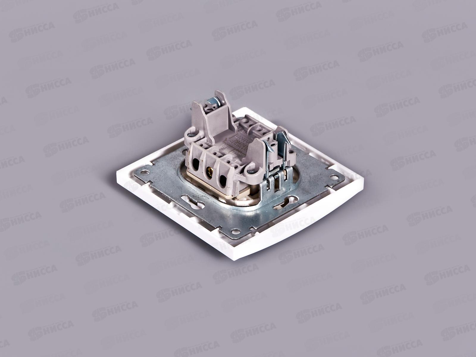 Выключатель Бриллиант 2-клавиши скрытой установки, 10А, 220В, подсветка, белый,7947410*10