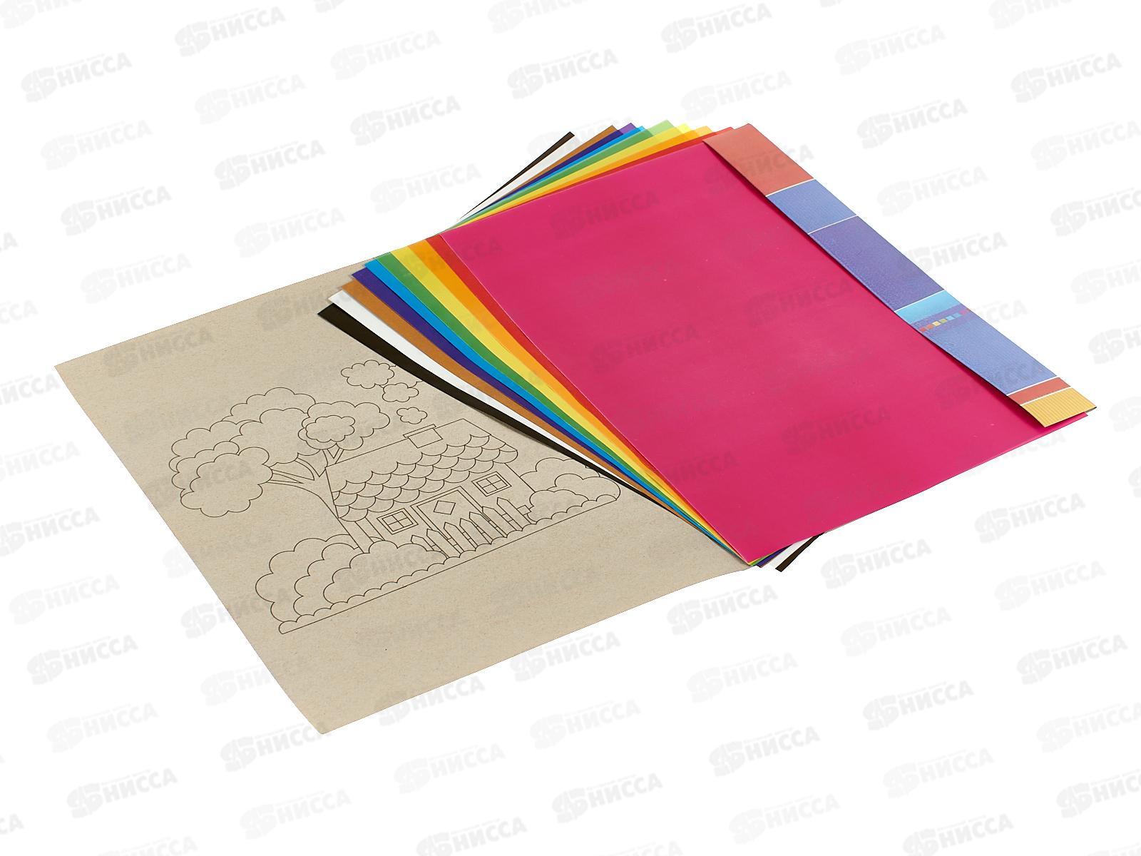 Цветная бум.  10л 10цв Hatber Яркие кораллы 32502 *150