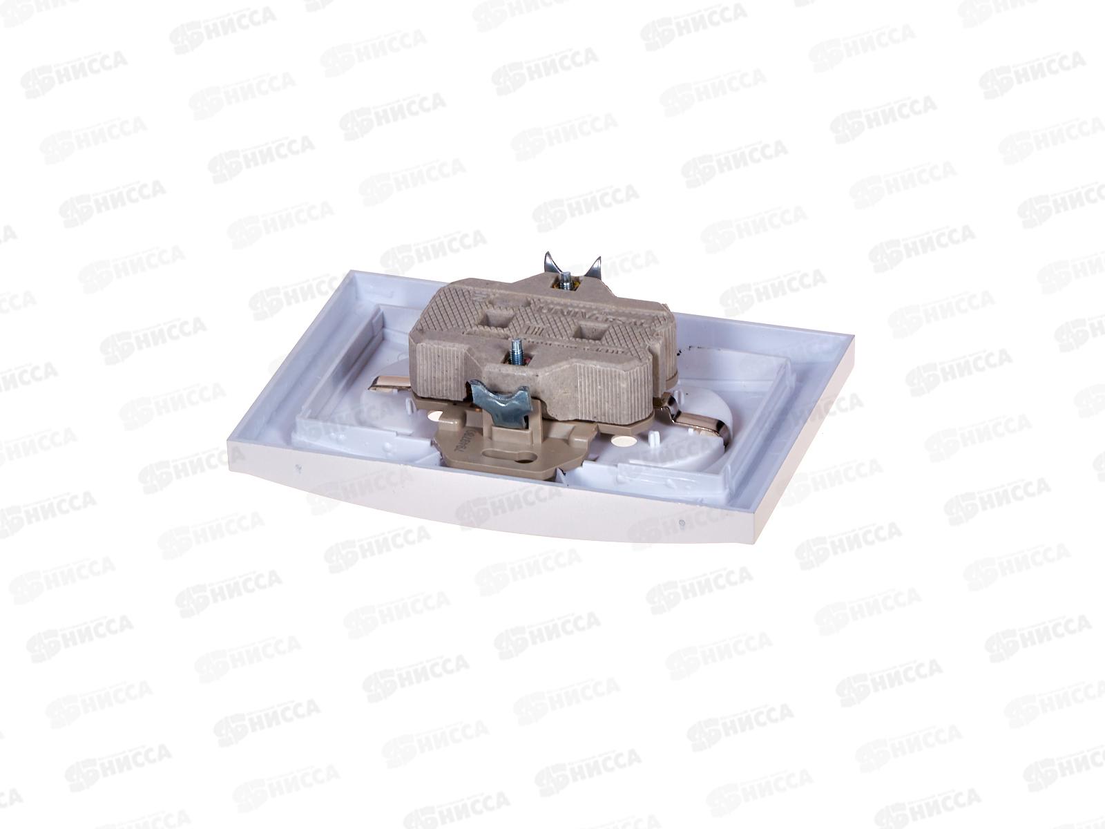 Розетка Бриллиант 2-местная с заземлением, скрытой установки, 16А, 220В,серебро,керамика, 7949780*10