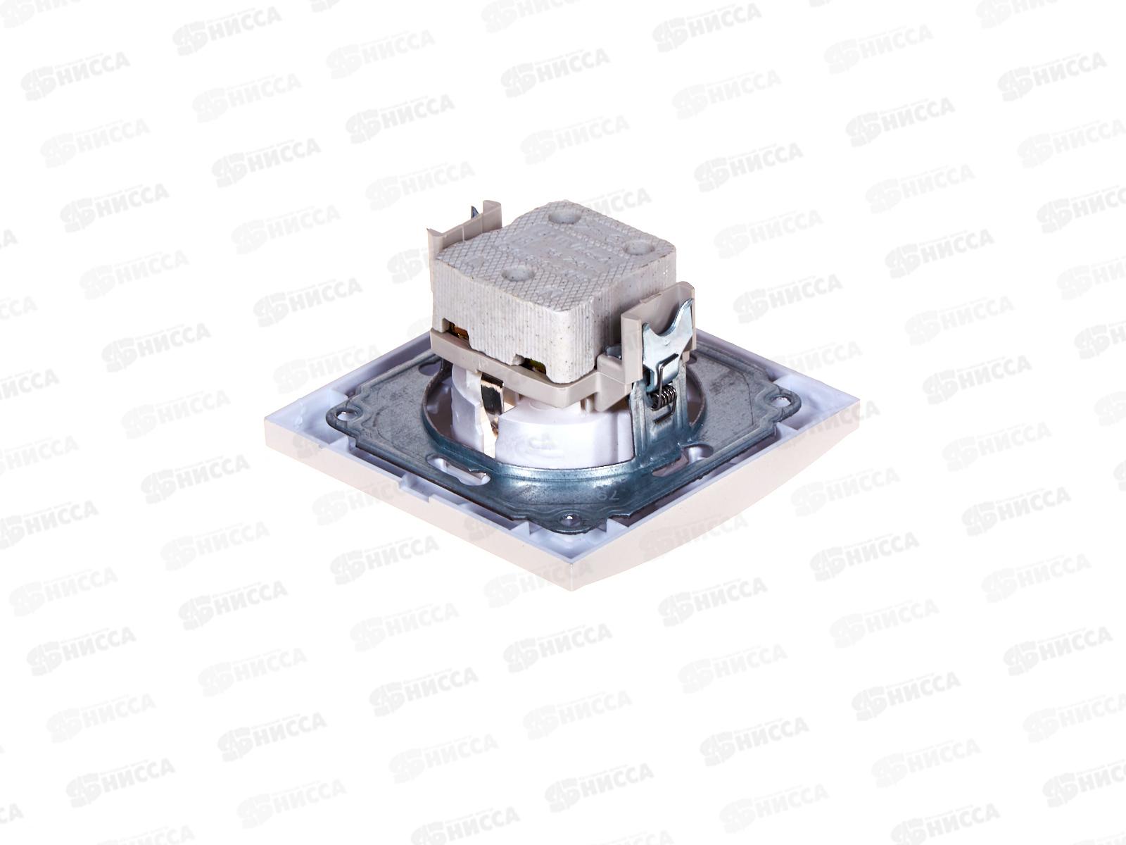 Розетка Бриллиант 1-местная с заземлением, скрытой установки, з/ш 16А, 220В,серебро,керамика, 7949889*10