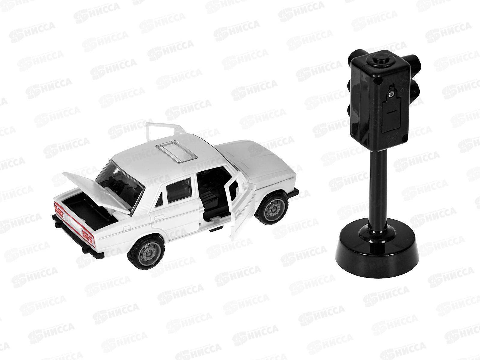 Машинка в наборе со светофором (16,5х23см, цвет микс) МИ-1173