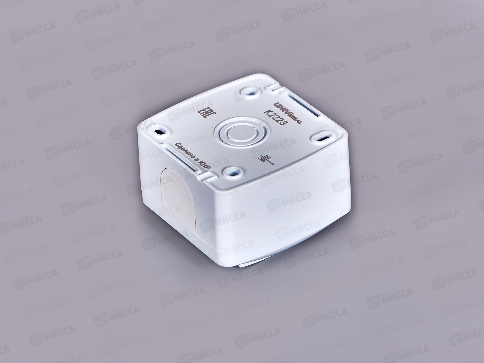 Выключатель КЛИО 2-клавиши открытой установки, 10А, 220В, белый, К2223*10