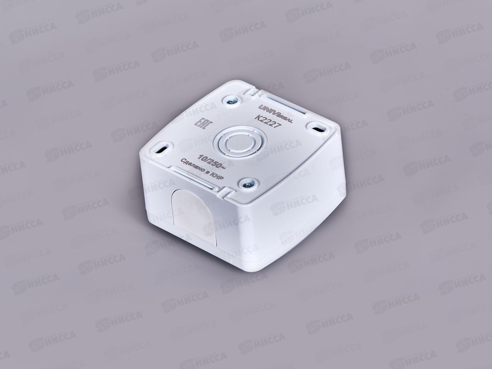 Выключатель КЛИО 2-клавиша открытой установки, 10А, 220В, подсветка, белый, К2227*10