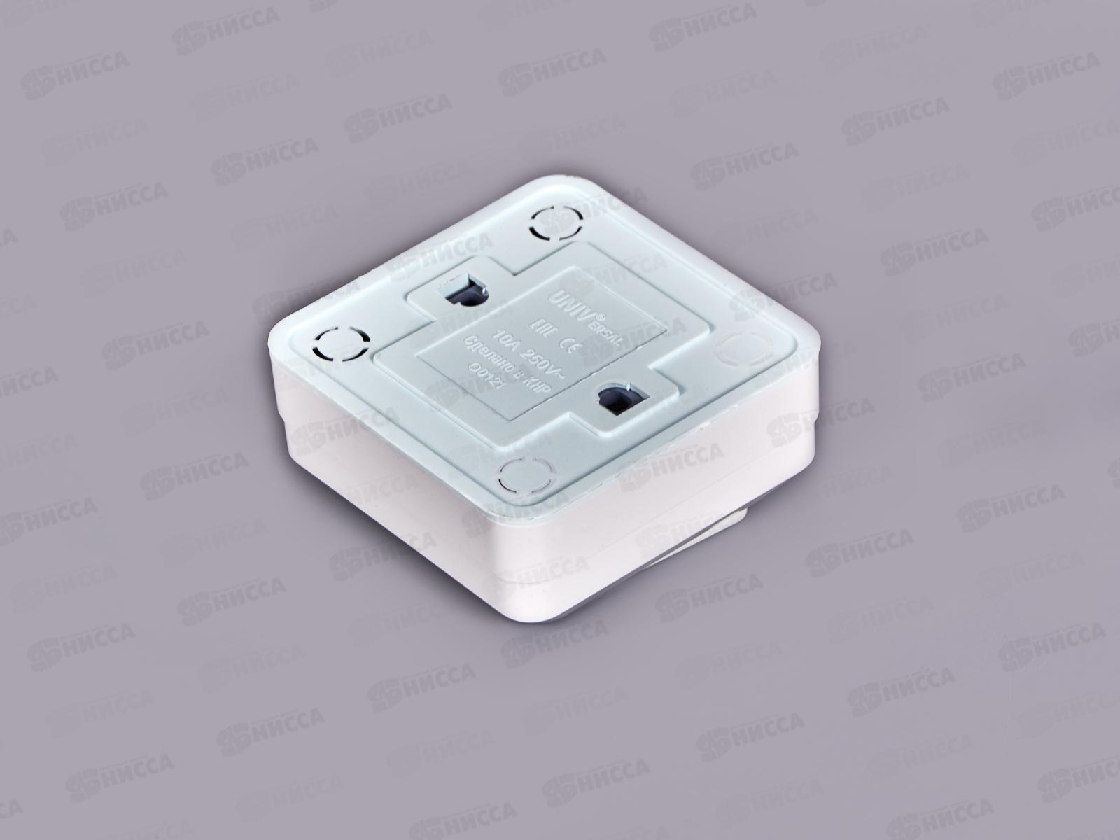 Выключатель ОЛИМП 1-клавиша открытой установки, 10А, 220В подсветка, белый, О0121 *10