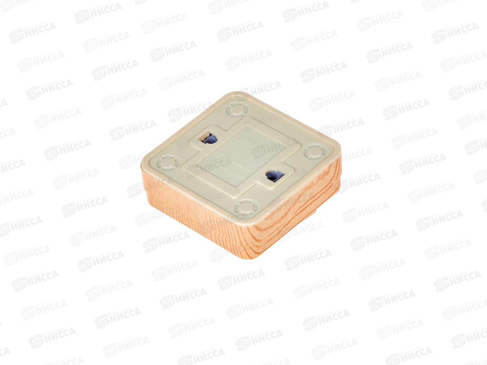 Выключатель ОЛИМП 1-клавиша открытой установки, 10А, 220В, сосна, 5560797 *10