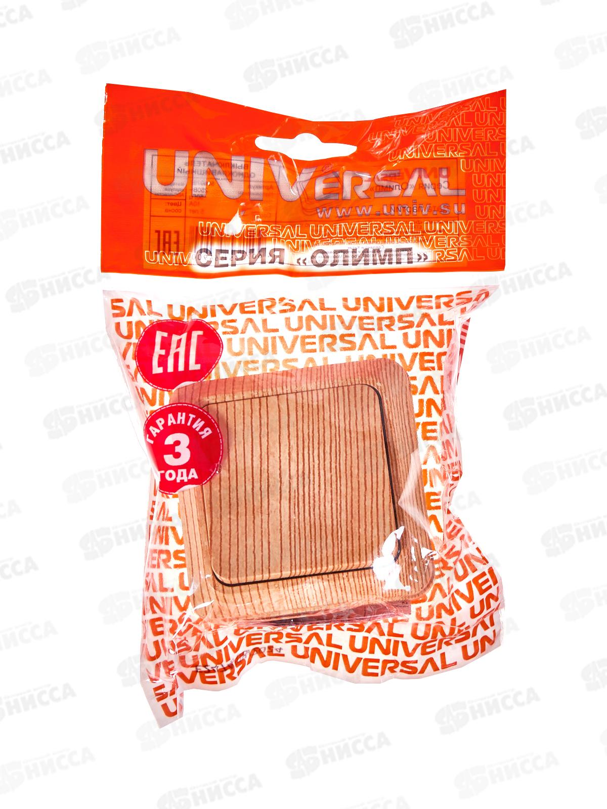 Выключатель ОЛИМП 1-клавиша открытой установки, 10А, 220В, сосна, 5560797 *10