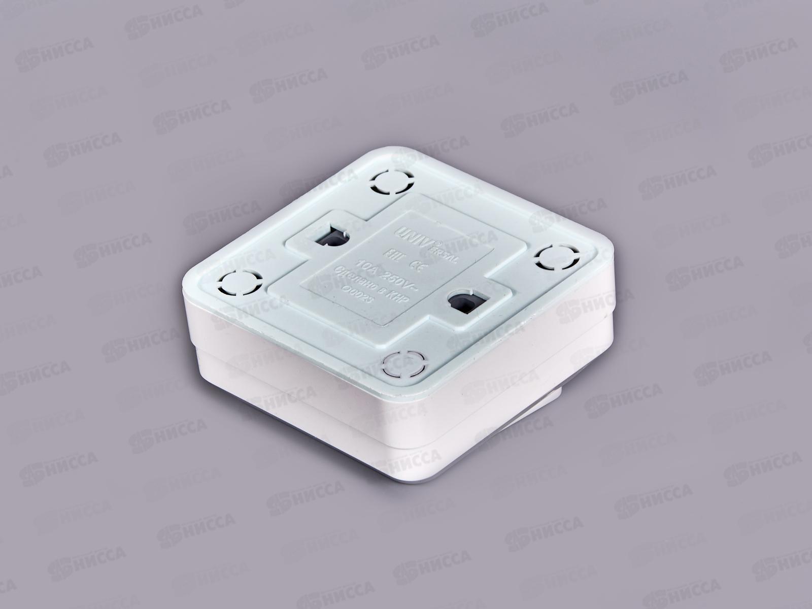 Выключатель ОЛИМП 2-клавиши открытой установки, 10А, 220В белый, О0023 *10