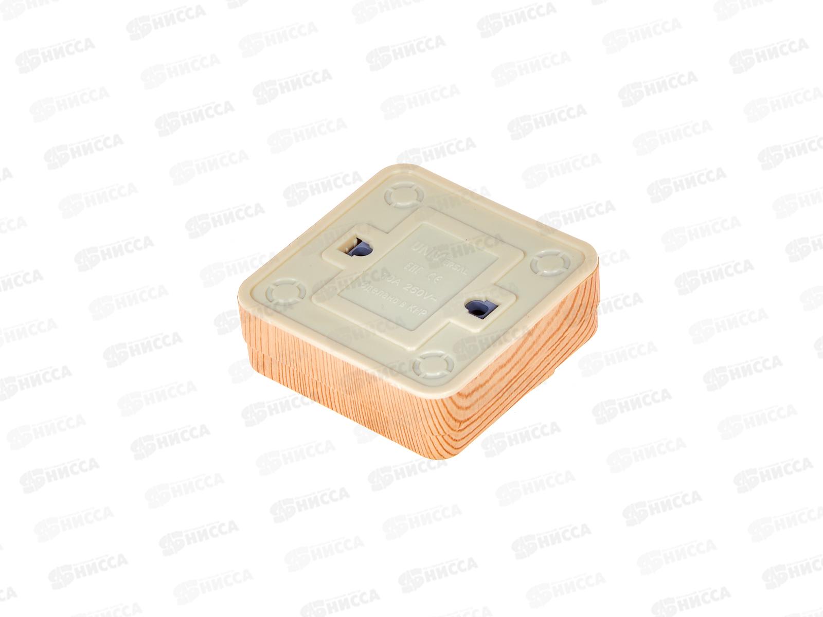 Выключатель ОЛИМП 2-клавиши открытой установки, 10А, 220В  сосна, 5560834*10